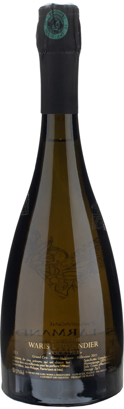 Waris Larmandier Champagne Grand Cru Blanc de Blancs Cuvee V.M.H.J.P.L.I. 2011