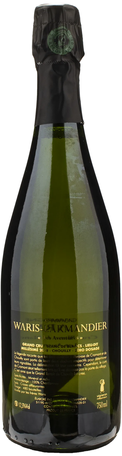 Waris Larmandier Champagne Grand Cru Blanc de Blancs Les Aventures Zero Dosage 2018