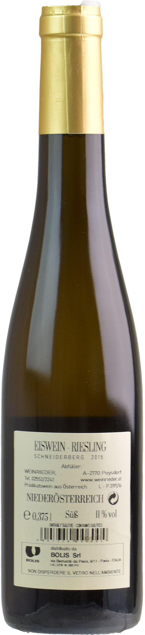 Weinrieder Eiswein Riesling Schneiderberg 0.375L 2015