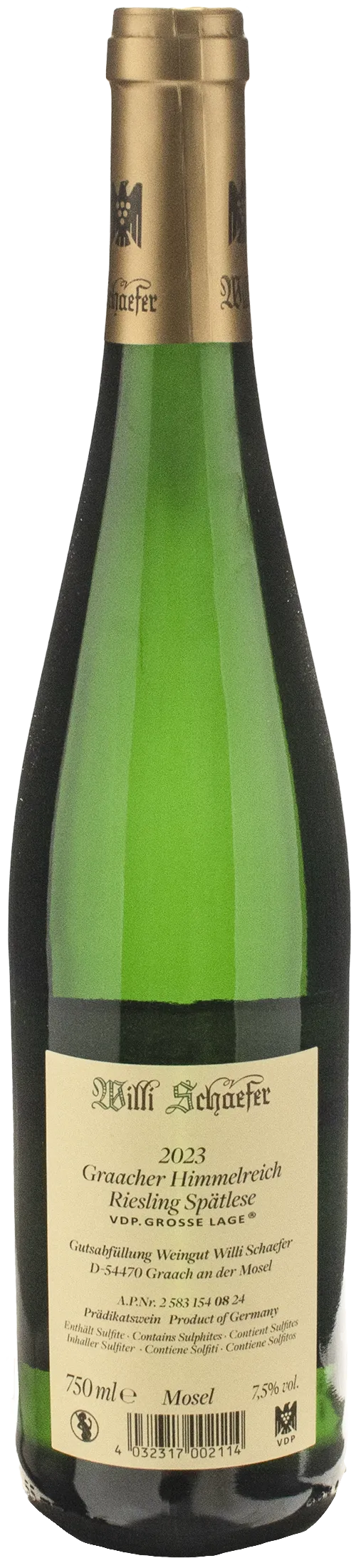 Willi Schaefer Graacher Himmelreich Riesling Spatlese 2023