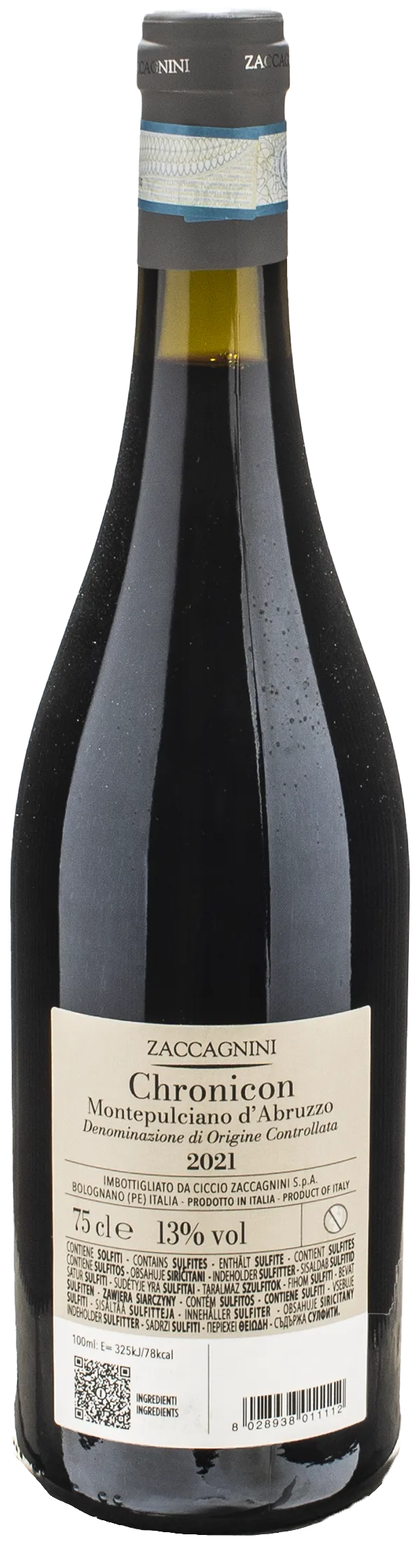 Zaccagnini Montepulciano d'Abruzzo Chronicon 2021