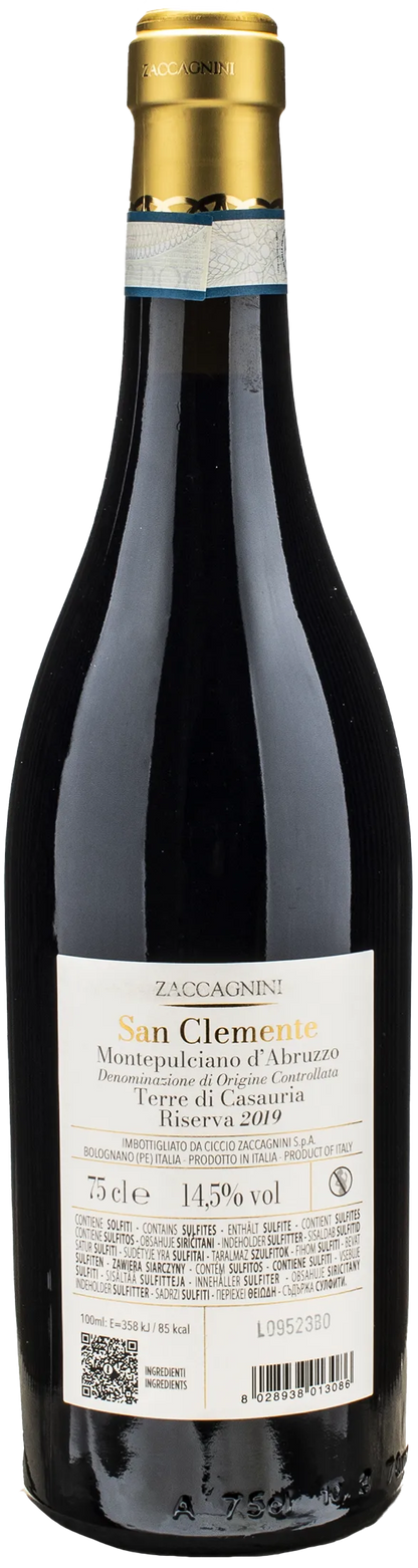 Zaccagnini Montepulciano d'Abruzzo Riserva Casauria San Clemente 2019