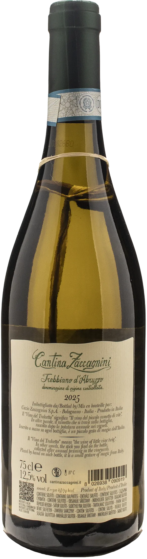 Zaccagnini Trebbiano d'Abruzzo Bianco di Ciccio Tralcetto 2025