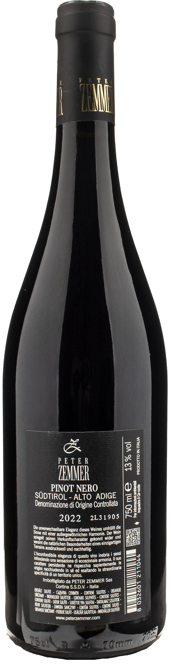 Zemmer Pinot Nero 2022