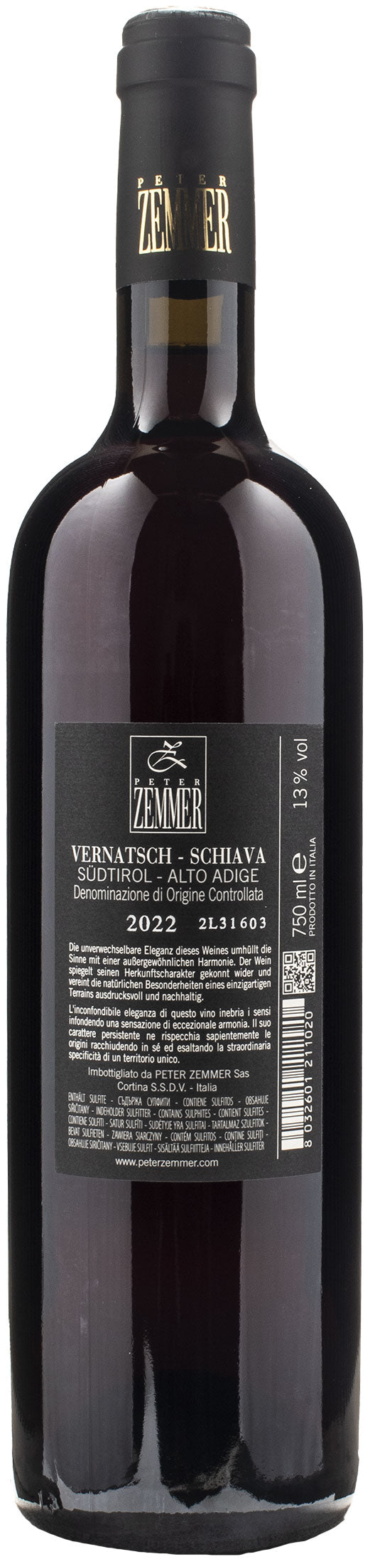 Zemmer Vernatsch Schiava 2022