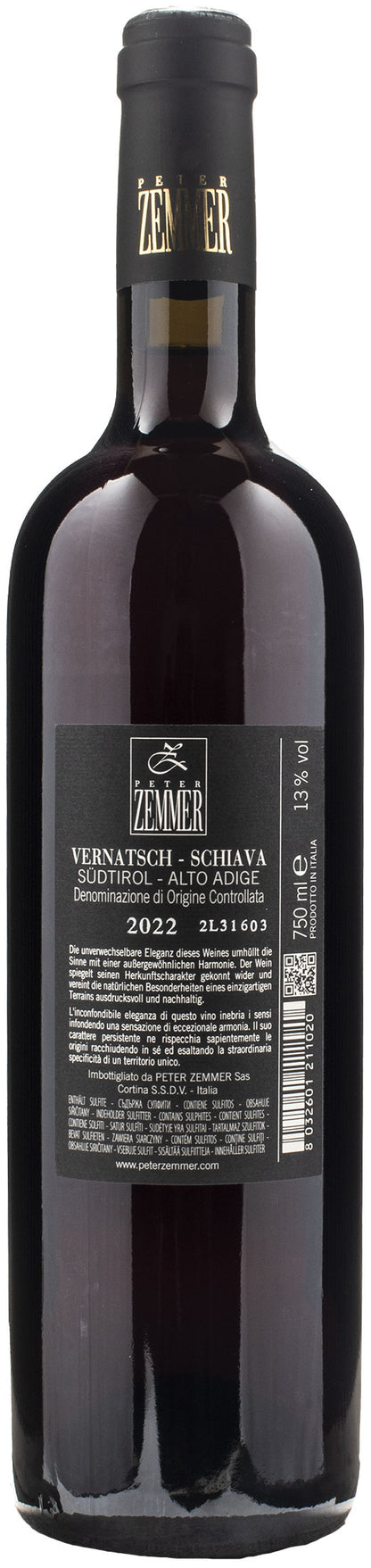 Zemmer Vernatsch Schiava 2022