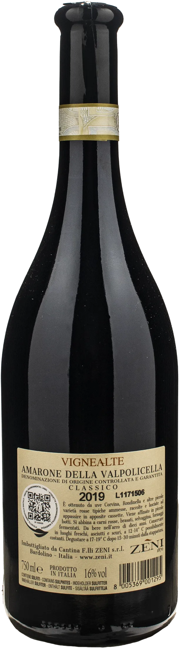 Zeni Amarone della Valpolicella Vigne Alte 2019
