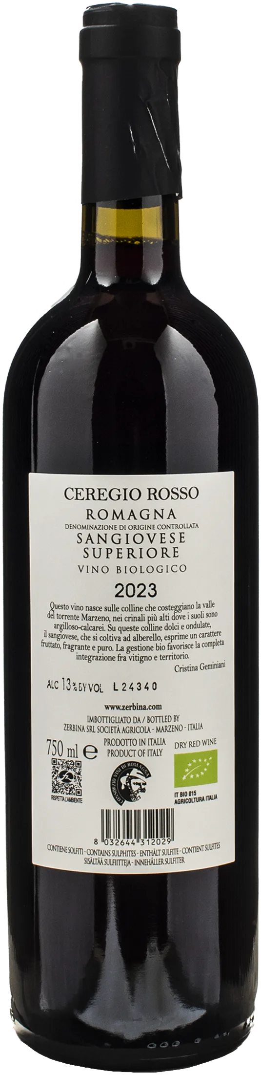 Zerbina Sangiovese Superiore di Romagna Ceregio 2023
