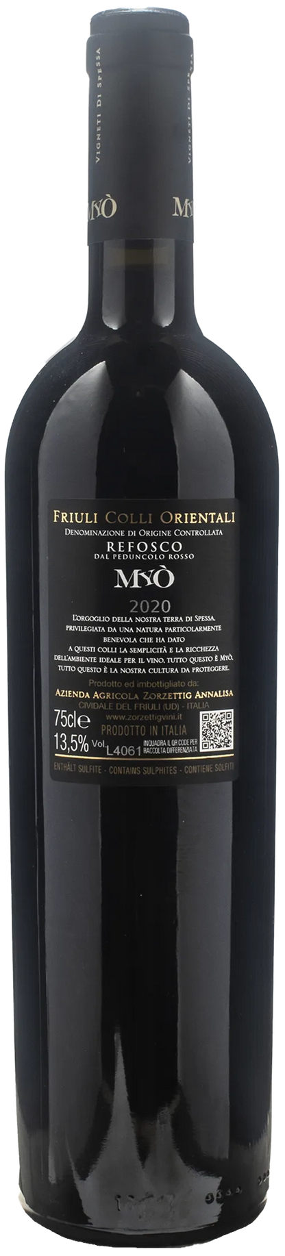 Zorzettig Myo Refosco dal Peduncolo Rosso 2020