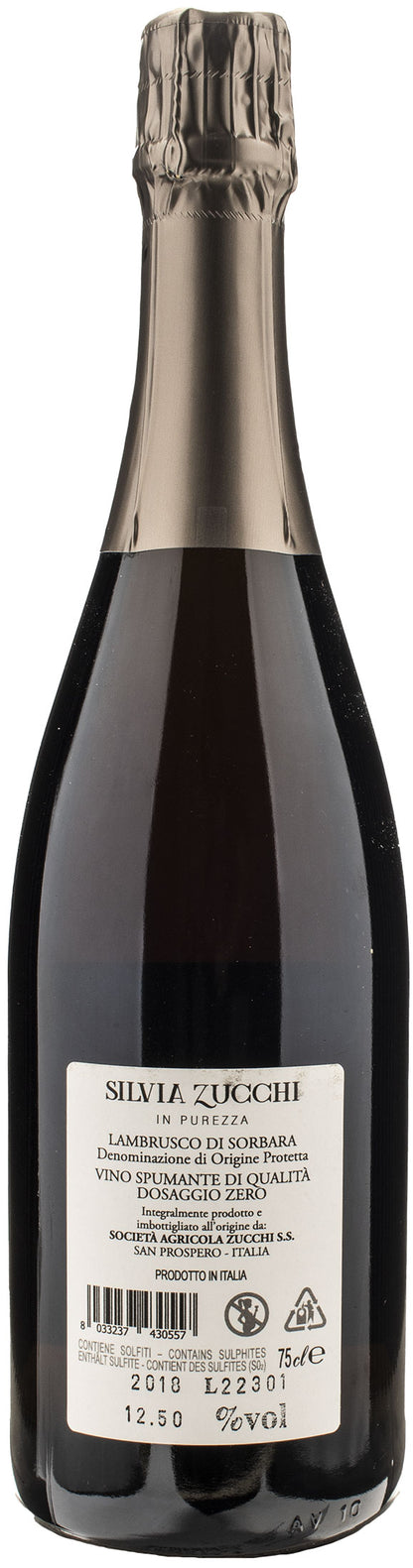Zucchi Metodo Classico Lambrusco di Sorbara Dosaggio Zero 2018