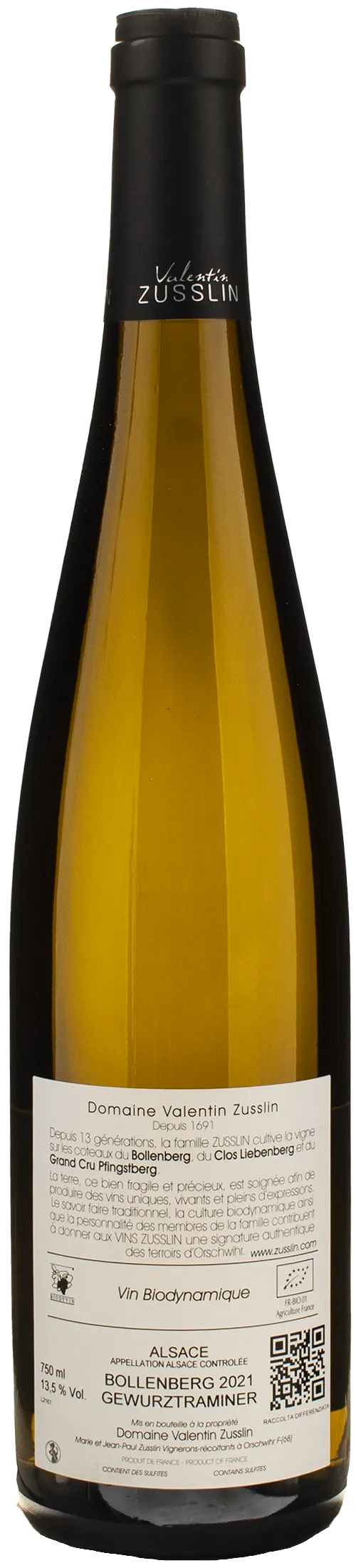 Zusslin Alsace Gewurztraminer Bollenberg 2021