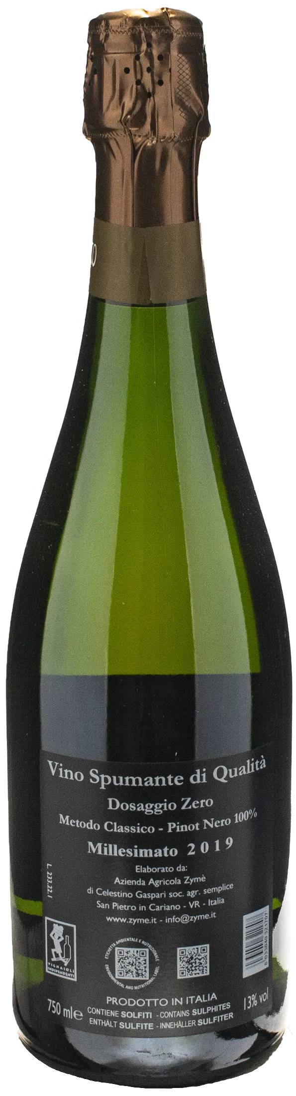 Zymè Metodo Classico Rosé Dosaggio Zero 2019